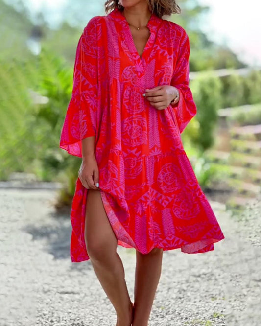 ISABELLA | BOHO LOOSE SLEEVE DRESS