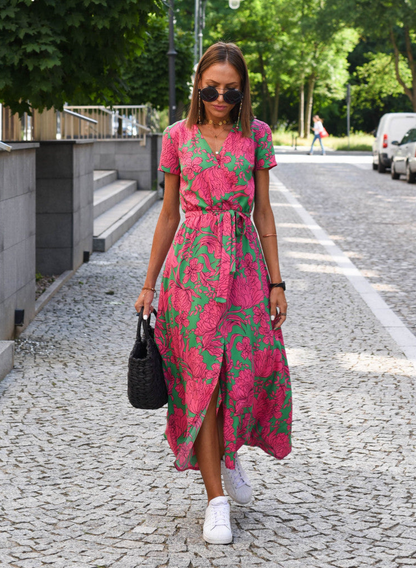 ELISA | V NECK ELEGANT SUMMER DRESS