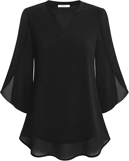 BEVERLEY | DOUBLE LAYERS CHIFFON BLOUSE