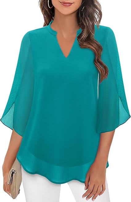 BEVERLEY | DOUBLE LAYERS CHIFFON BLOUSE