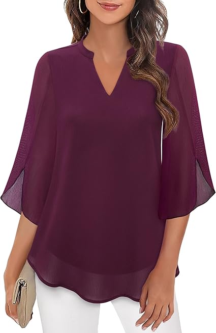 BEVERLEY | DOUBLE LAYERS CHIFFON BLOUSE