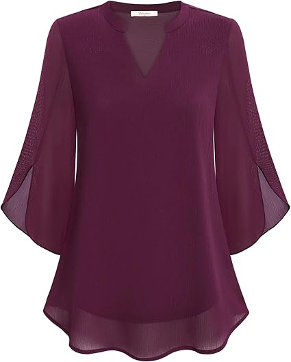 BEVERLEY | DOUBLE LAYERS CHIFFON BLOUSE