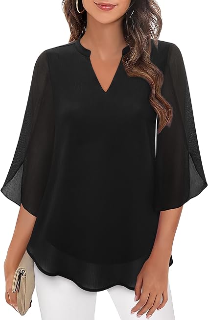 BEVERLEY | DOUBLE LAYERS CHIFFON BLOUSE