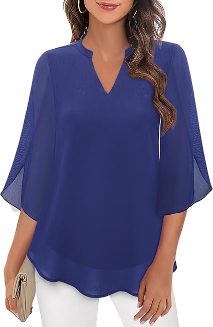 BEVERLEY | DOUBLE LAYERS CHIFFON BLOUSE