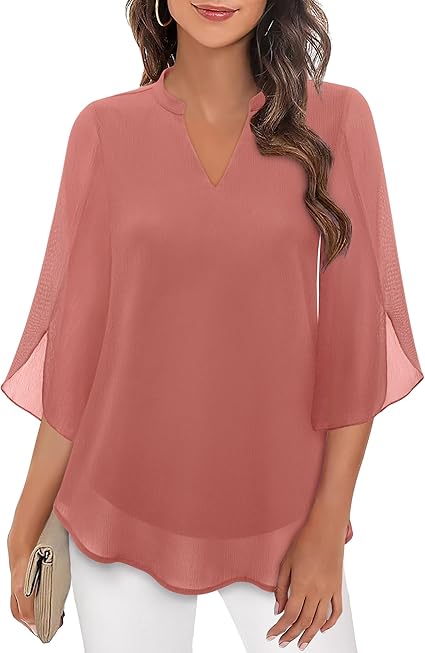 BEVERLEY | DOUBLE LAYERS CHIFFON BLOUSE