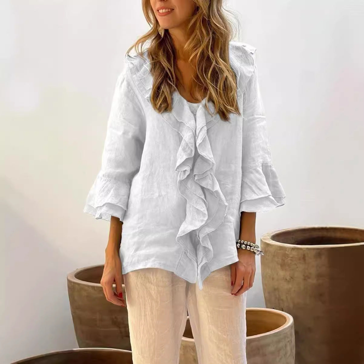 EMERY |  STYLISH RUFFLED BLOUSE