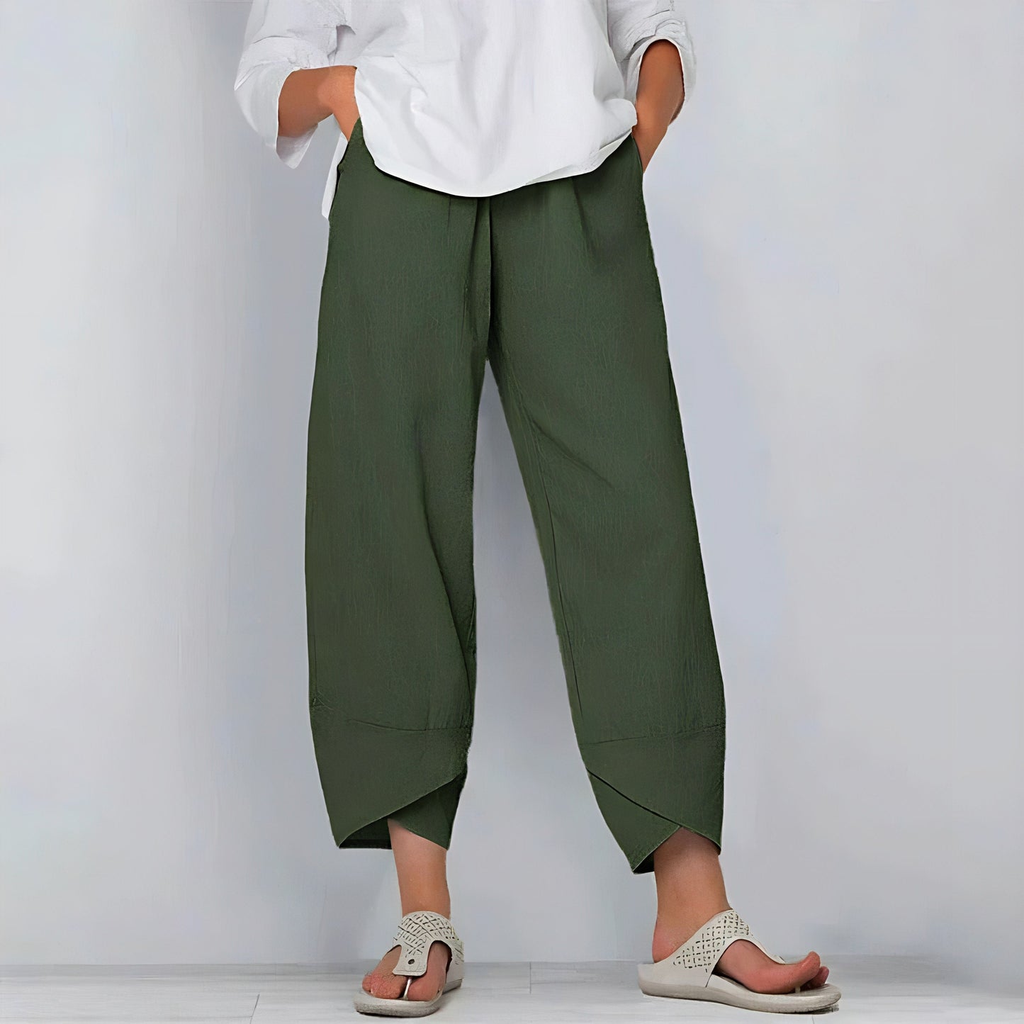 BRIDGET | CHIC COTTON-LINEN TROUSERS