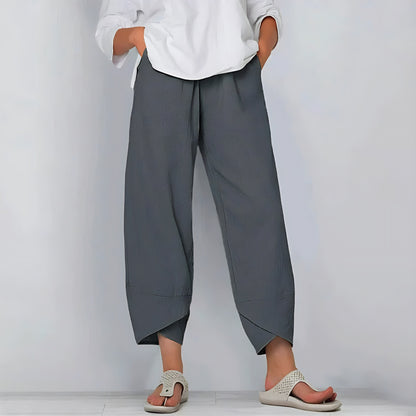 BRIDGET | CHIC COTTON-LINEN TROUSERS