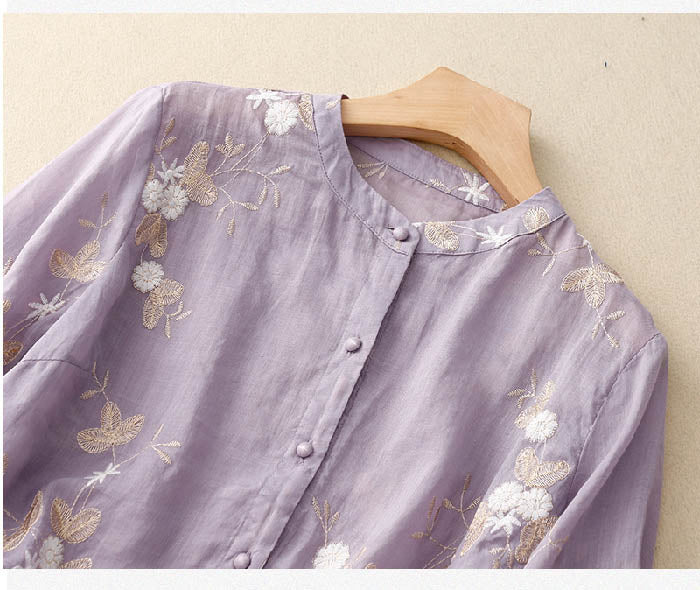 SENNA | EMBROIDED LINEN SHIRT